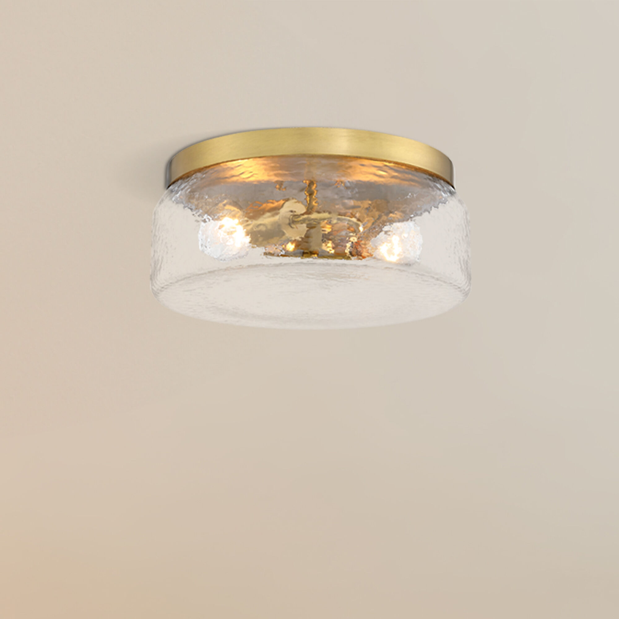 Rose Marie 2 Light 13 inch Brushed Gold Flush Mount Ceiling Light